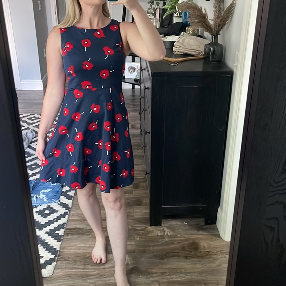 Draper James navy and red dress - size 4